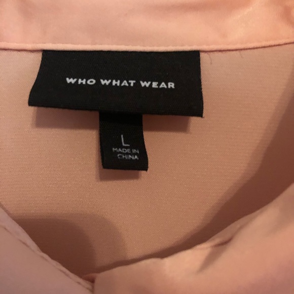 Who What Wear Large Long Sleeve Pink Blouse - Picture 3 of 3